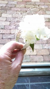 Mothers' corsages were rhinestone bracelets with sparkle wire bows.