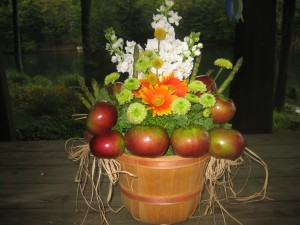 This basket used kale for  green filler.