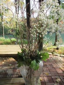 These large vases greeted guests to Caitlin's wedding.